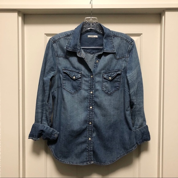 GAP Tops - Denim Western Shirt—Gap